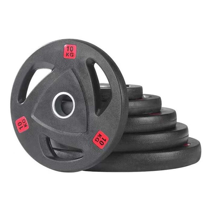 2.5 KG Диск за щанга или лост, Ф25-28 мм, Гумиран, С пръстен и дръжки