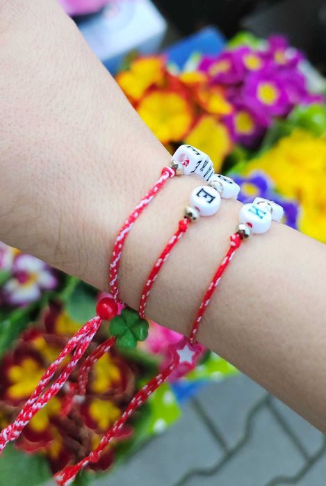 Персонализирани мартеници ръчна изработка с име пожелание