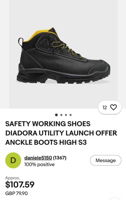 Safety Shies DIADORA  HIGH S3
