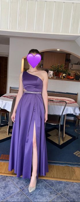 Rochie mov cu crapatura