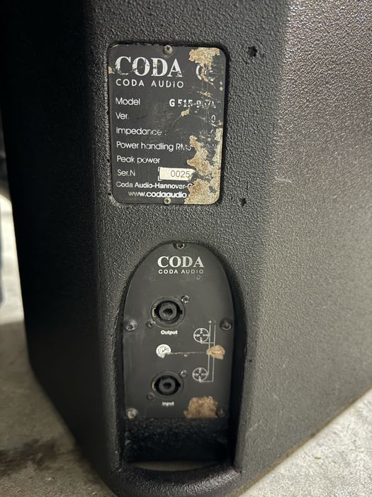 Vand boxe Coda Audio G515 ( Dynacord VL152 ) Zalau • OLX.ro