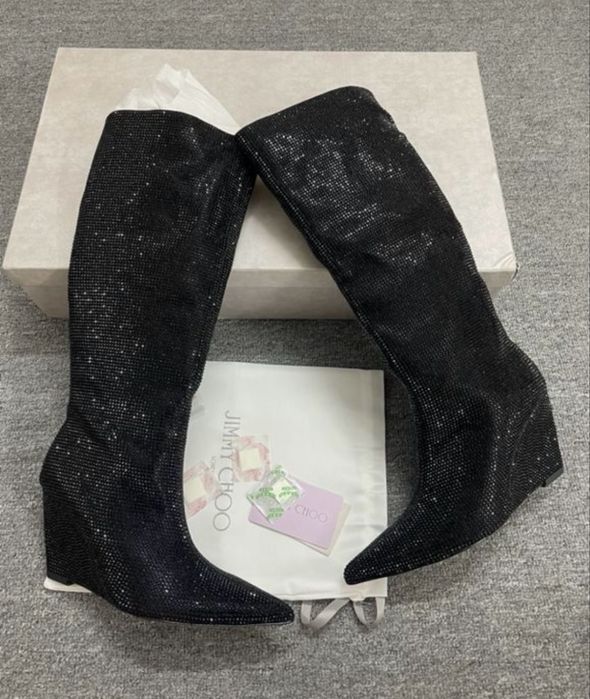 Cizme cu insertii de cristale Jimmy Choo