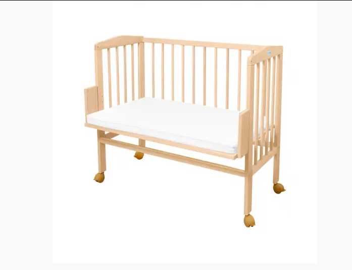 Дървено Детско Легло 2в1 Next to Me с Матрак C88 - Цвят Натурален