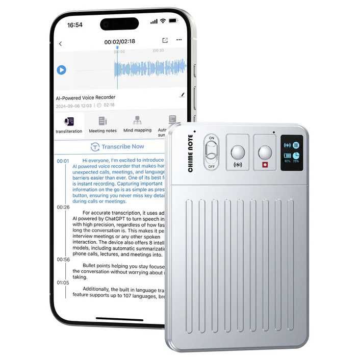 AI диктофон CHIME NOTE Pro 64GB GPT-4o MagSafe