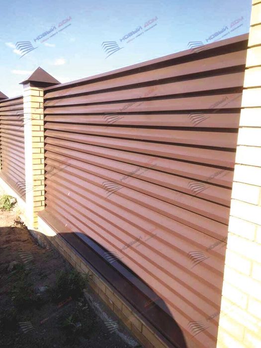 Забор жалюзи горизонтальный