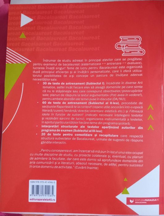 Carte bacalaureat  - Limba și literatura română