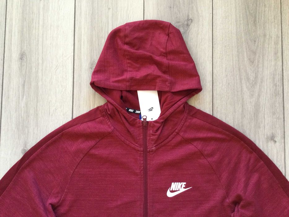 НОВ оригинален червен суичър с цип фланела NIKE Найк размер L от САЩ