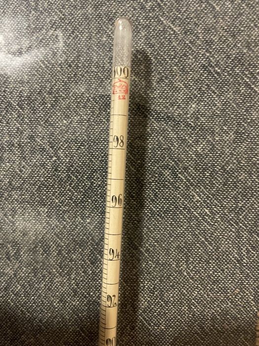 Alcoolmetru  cu termometru scala 0-100 grade