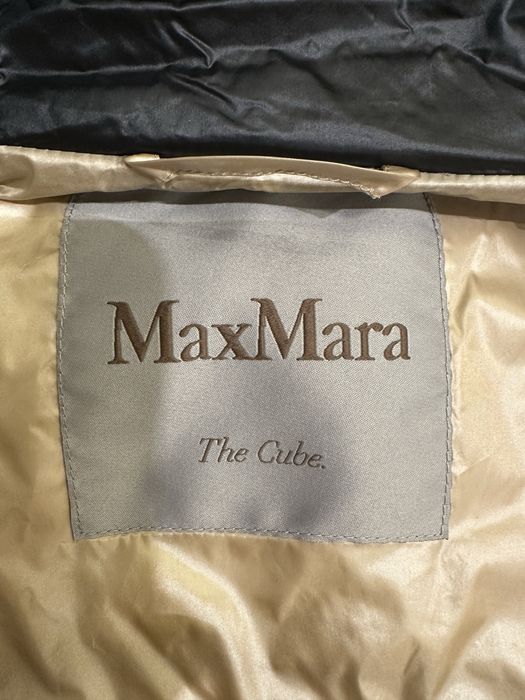 Max Mara The Cube длинный чёрный пуховик ≈ M