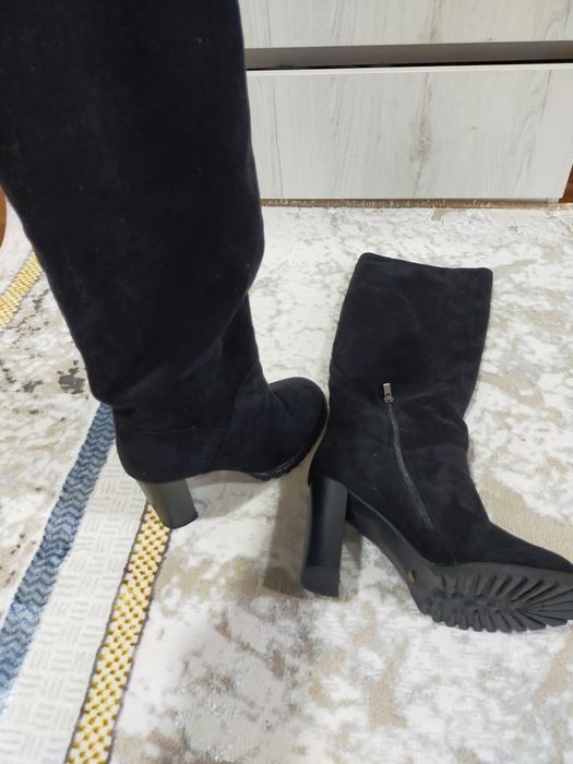 Ботинки сапоги кожаные