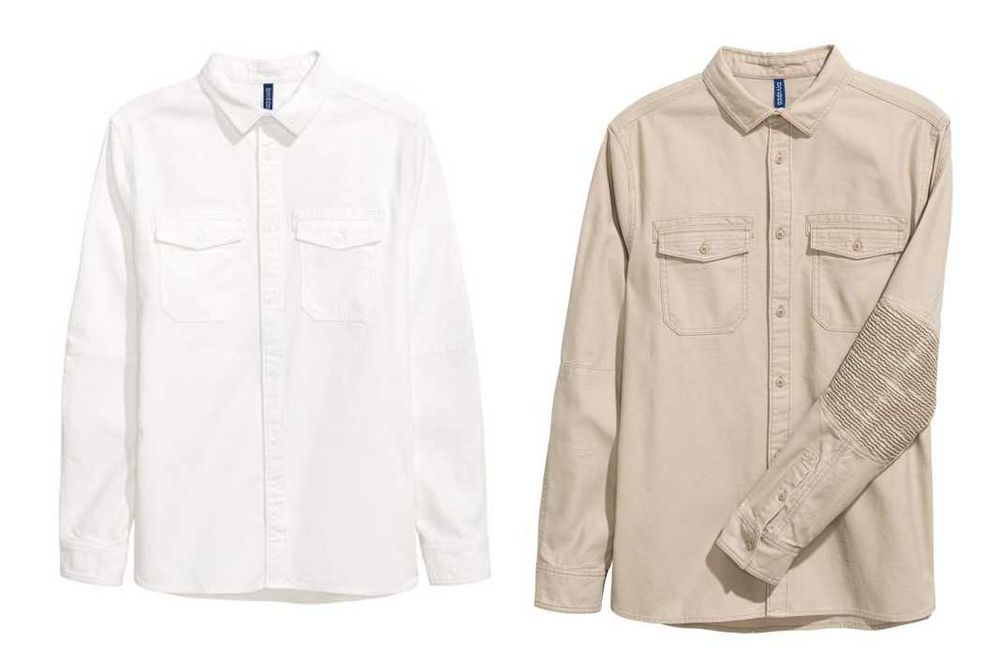 H&M - 3 overshirt / camasi groase, bumbac, sezon rece, mar. M/39-40, talie = 100-105 cm., NOI