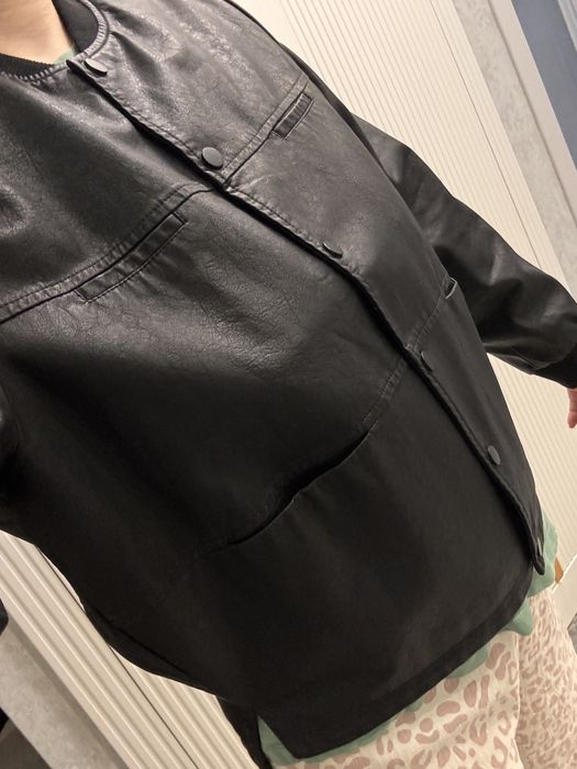 Бомбер эко кожа женский