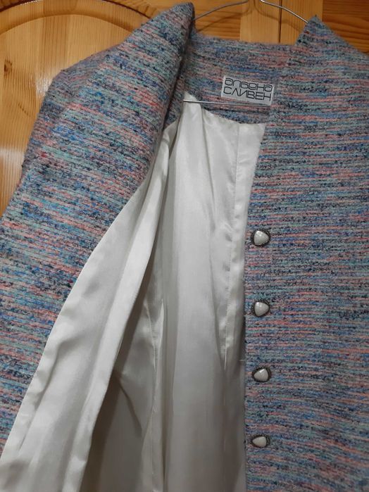 Сако "CHANEL" с Декорации в красив Меланж! НОВО ! Бонус Пола!