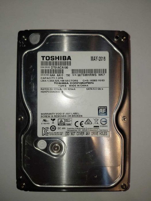 Жетский диск TOSHIBA 1TB