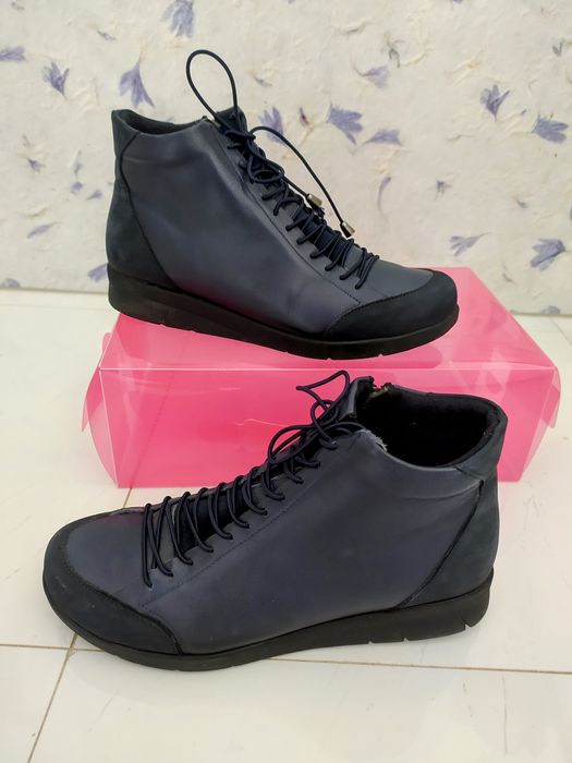 Боти естествена кожа, Кубинки 37 номер, от соца