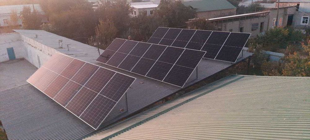 Установка солнечных панелей Quyosh panel, куйош панел