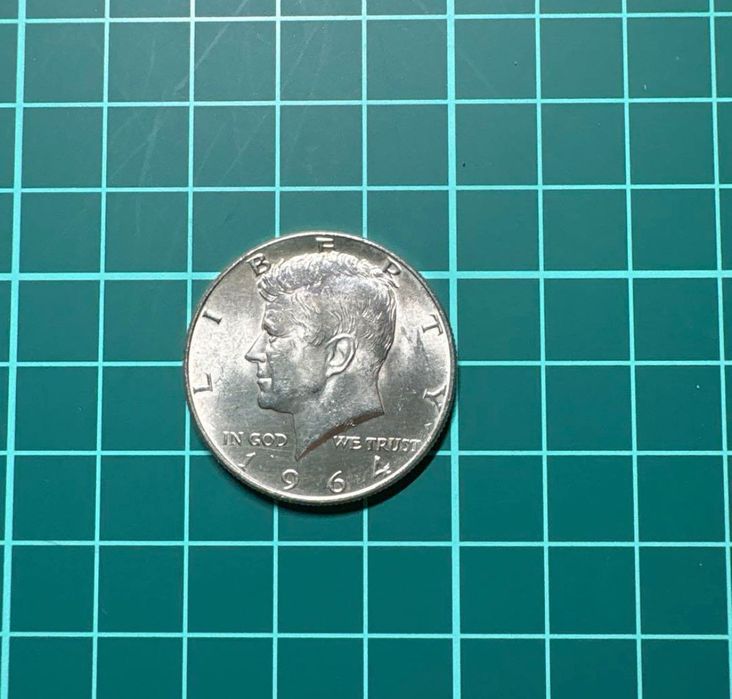 50цент 1964 г серебро 12.5 грамм