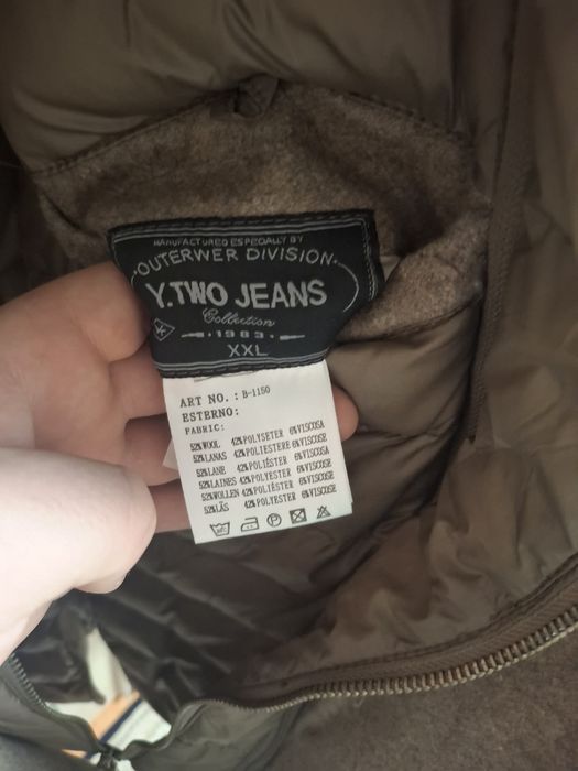 Geacă bărbați Y.Two Jeans XXL – lână + puffer, elegantă, stare foarte