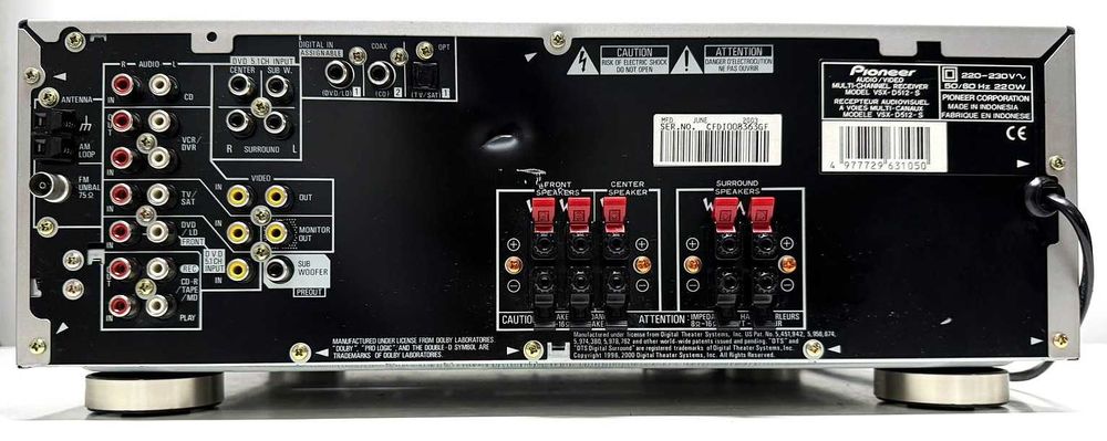 Pioneer VSX-D512 Amplificator - 5x100W - Intrari Optice - Audiofil