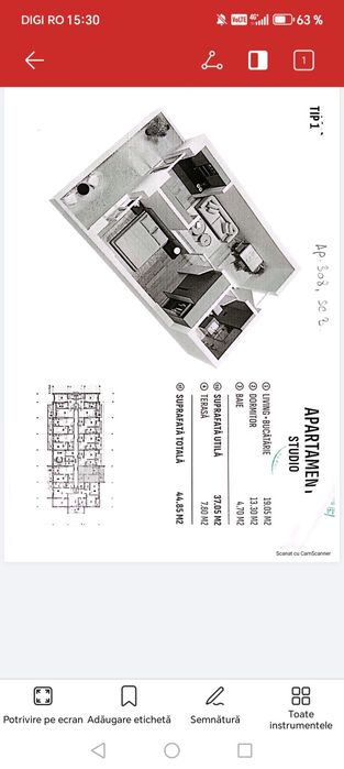 Studio Popesti, 45 m2