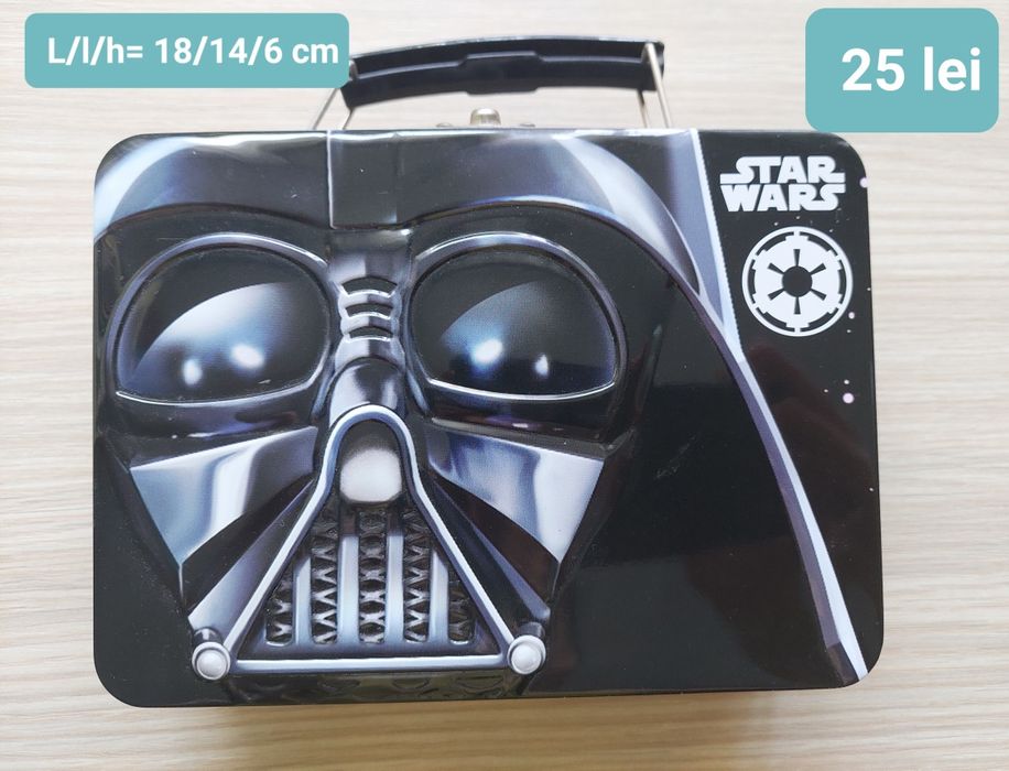 Cutii depozitare/gustare  Star Wars plastic și metalică
