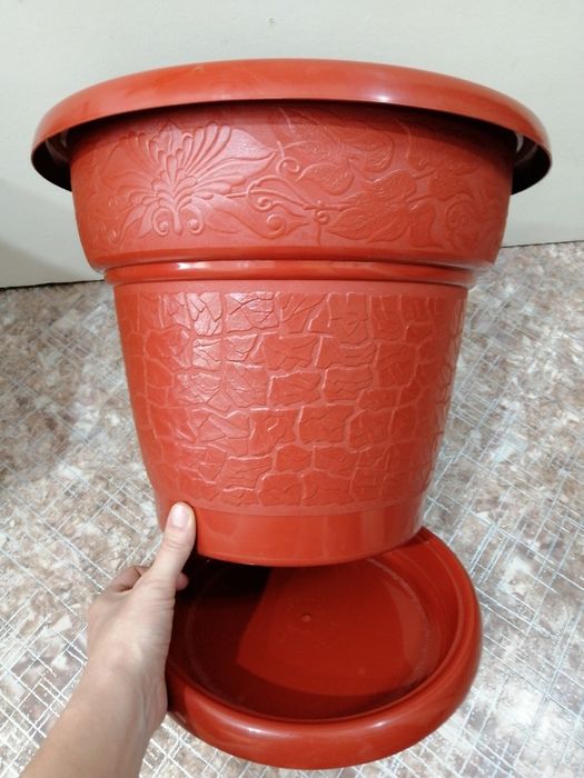 Горшок для растений, с поддоном