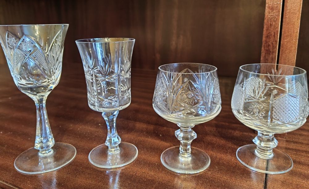 Кристални чаши-30евр за комплект от 6бр чаши