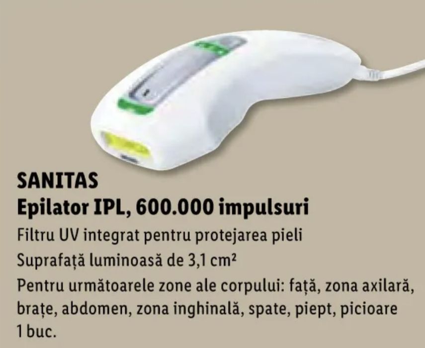 Sanitas IPL 200 dispozitiv de îndepărtare a părului