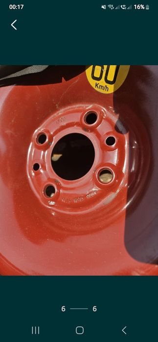 Roata rezerva slim 4x100 remorca rulota