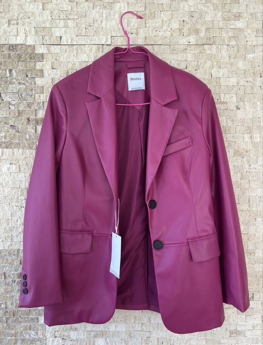 Дамско кожено сако бершка