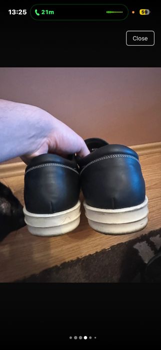 rick owens vans learher black