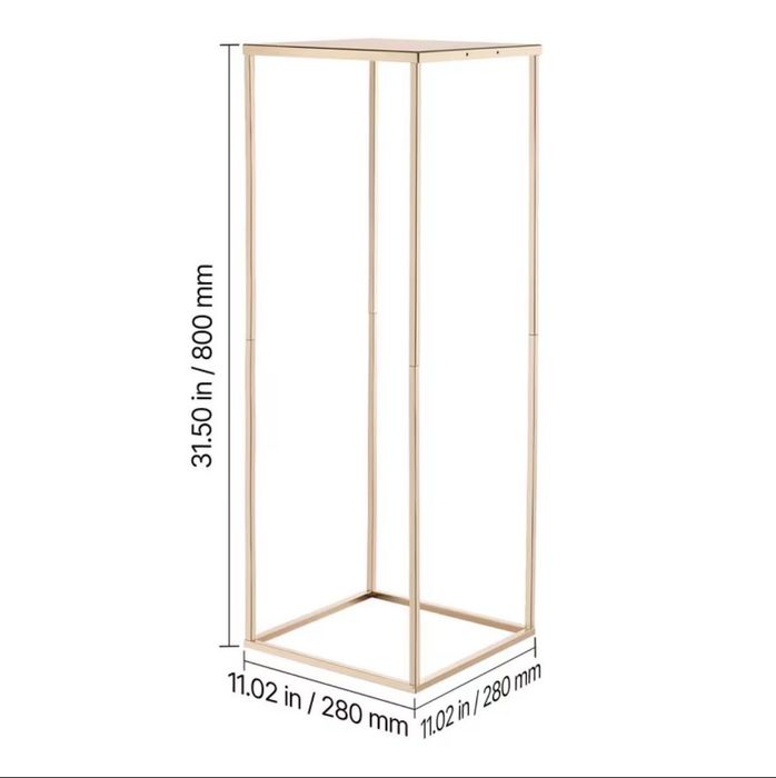 Suport Floral  Auriu – Coloană Elegantă pentru Evenimente (80 cm)