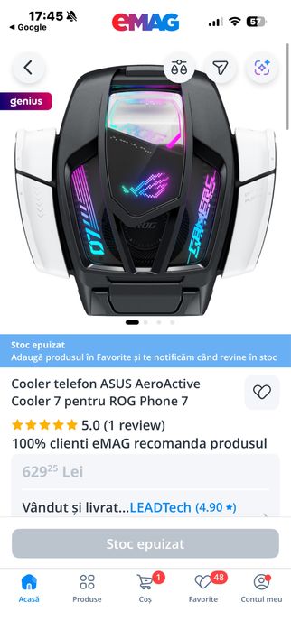 Asus Rog Phone 7 + cooler