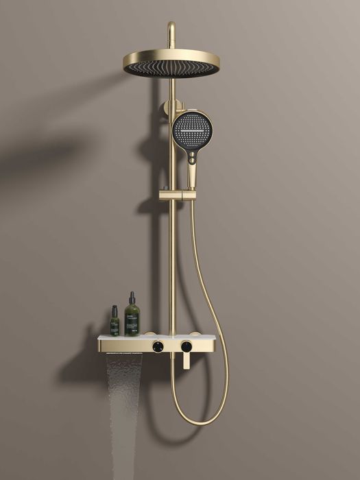 Луксозен душ в златен цвят D29