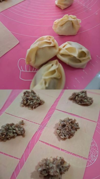 Домашние пельмени  манты