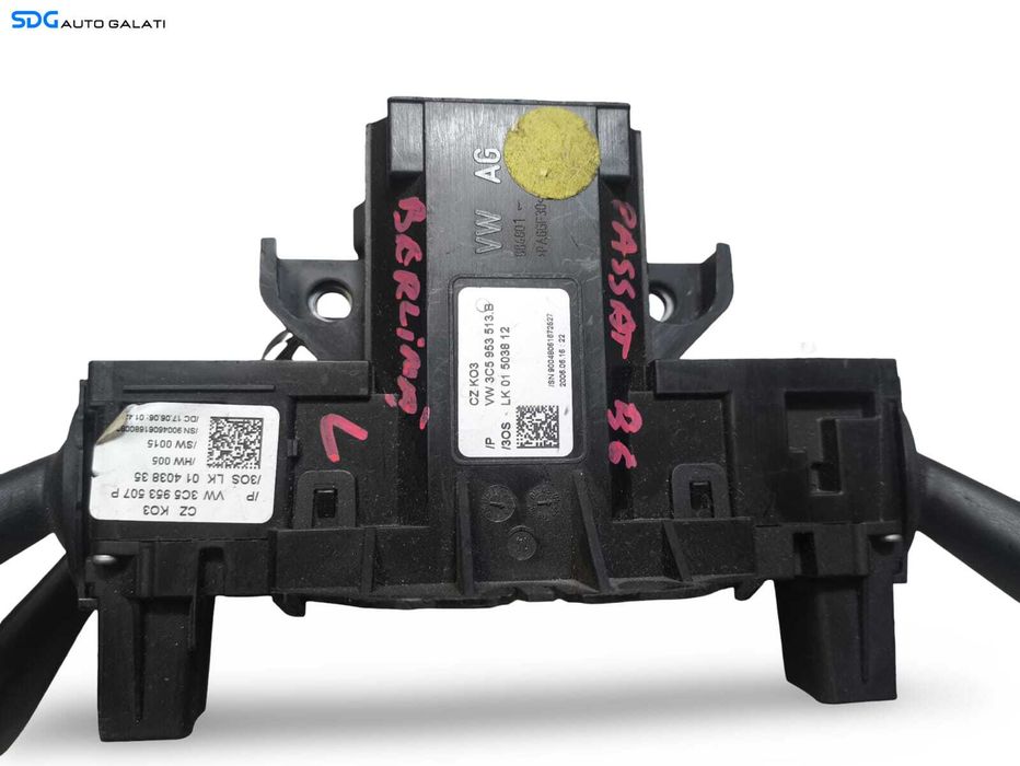 Ansamblu Maneta Manete Semnalizare Tempomat Pilot Automat Stergatoare Volkswagen Passat B7 Berlina Sedan 2010 - 2015 cod 3C5953513B 3C5953507P [L7209]
