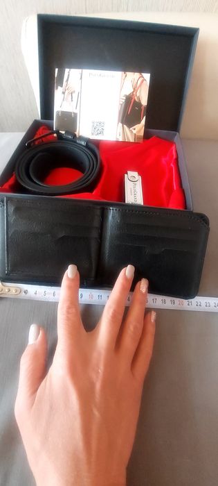 Мъжки сет от колан и портфейл. Нови!!!