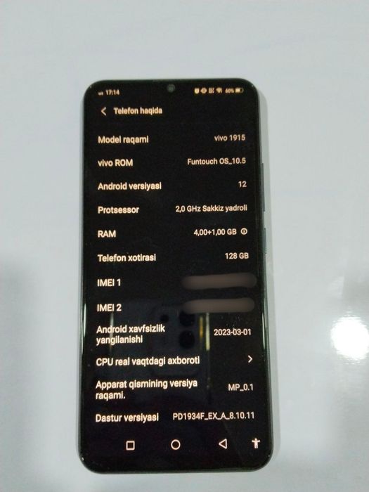 Vivo Y 19 Black 128GB