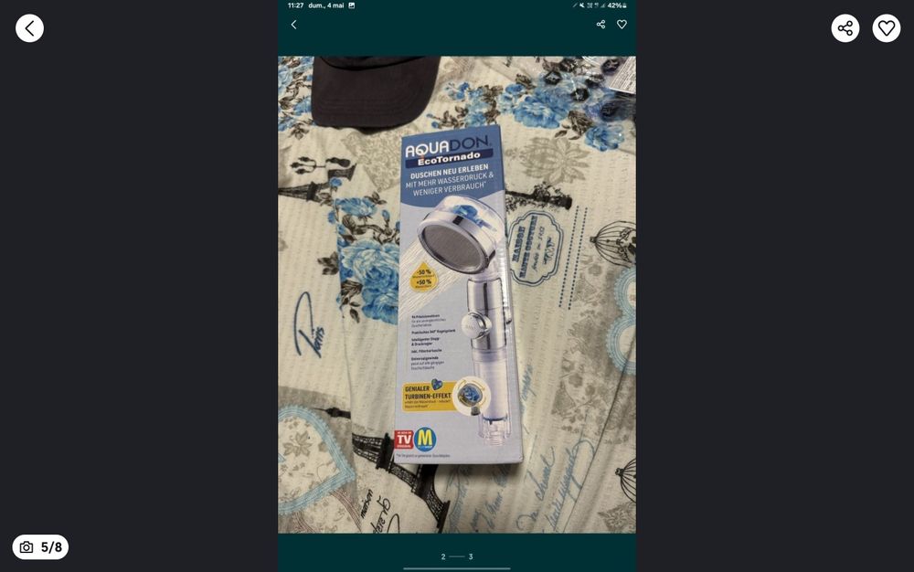 Perii duș, cap de duș EcoTornado si pilă (răzuitoare)