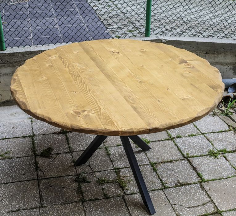 Масивна кръгла маса 150x150