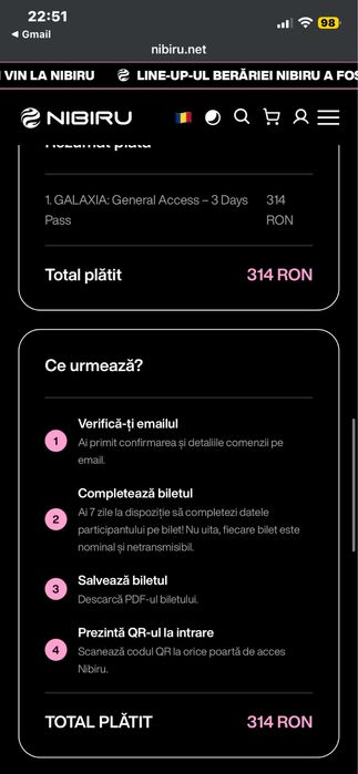Vand bilet la Nibiru-Galaxia General Access-3 Days Pass