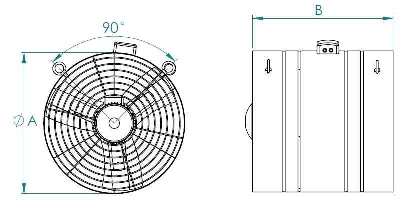 Циркулационен вентилатор за оранжерия 7200 m3/h