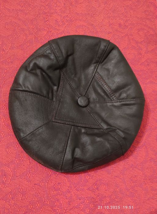 Кепка мужская кожаная