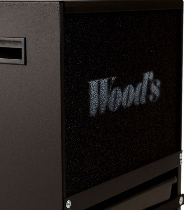 Dezumidificator profesional Woods WCD4 PRO, 230 m², 2 viteze, 41 l/24 h, Hidrostat, Functioneaza pana la +2 °C, Maner si roti, 60 dB, IPX1, Negru