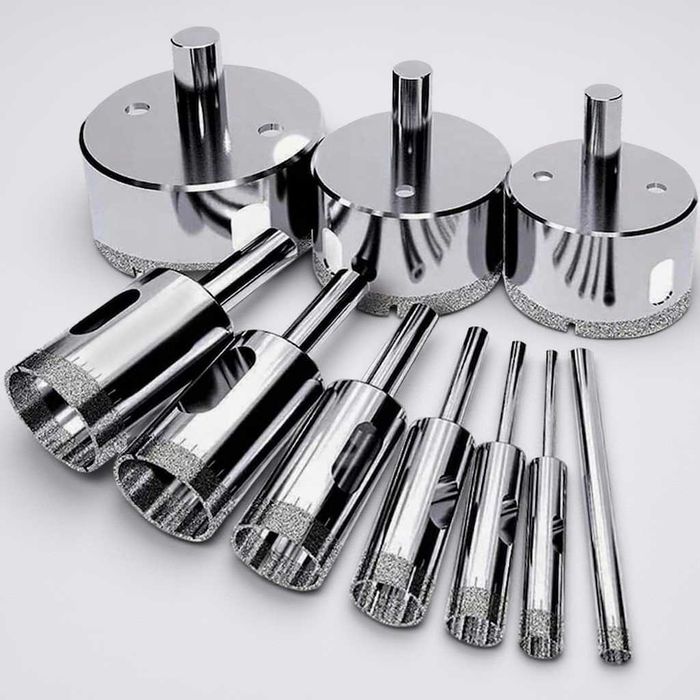Set 10 carote diamantate pentru gaurit gresie faianta sticla 6-68mm