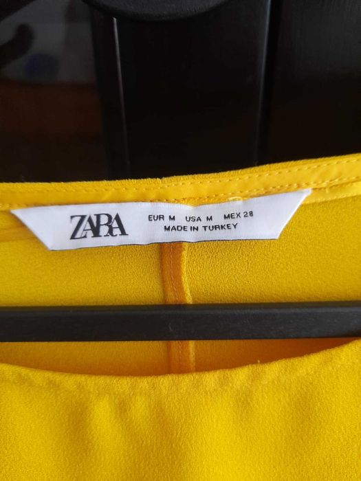 Дамска жълта рокля, туника Zara, размер М