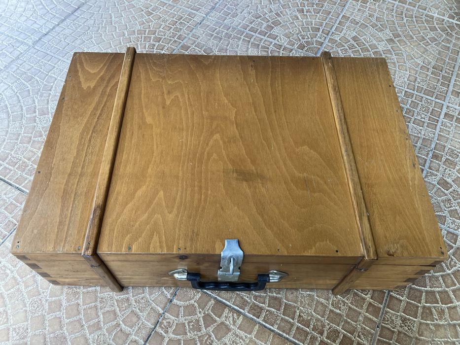 Valiza lemn retro pt sedinte foto