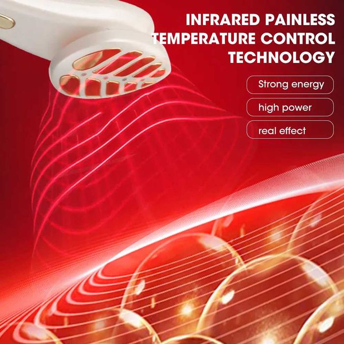 Уред за лице и шия с EMS , микроток, вибрация, червена и синя светлина