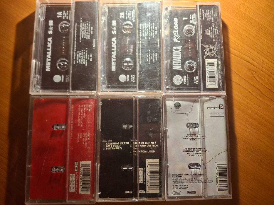Lot casete audio originale METALLICA