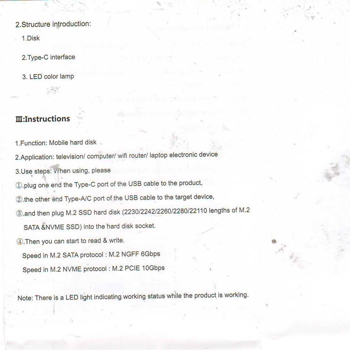 Док станция m.2 nvme + m.2 sata sd03c